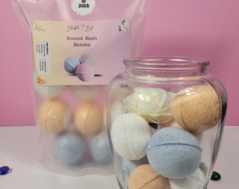 10 pack Bath Bomb Gift Set, Unique Bath Bombs, Round Bath Bombs, Kids Bath Bombs, Bath Bomb Soak, Birthday Gift, Gift for Her, Spa Kit Gift