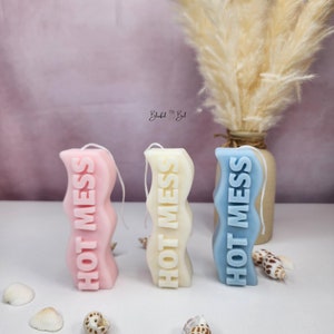 Hot Mess candle, naughty candle, adult humour, swear candle, funny candles, Scented candles, Cool Candles, wavy candle, unique gift ideas