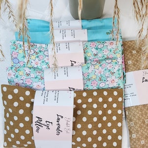 Lavender Eye Pillow & Cover, Yoga Pillow, Weighted Eye Mask, Aromatherapy Pillow, Heat Compress, Cold Compress