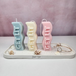 Get Lit candle, naughty candle, adult humour, swear candles, funny candles, Scented candles, cool candles, wavy candle, unique gift ideas