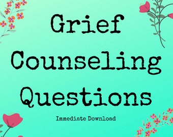 GRIEF COUNSELING Questions Therapist Counselor Tools Worksheet Therapy Mental Health School Counselor