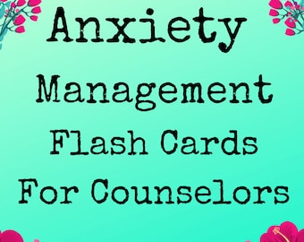 Angstbeheersing Copingvaardigheden FLASH-KAARTEN Therapeut Counselor Geestelijke Gezondheidshulpmiddelen Werkbladen Counseling Digitale download