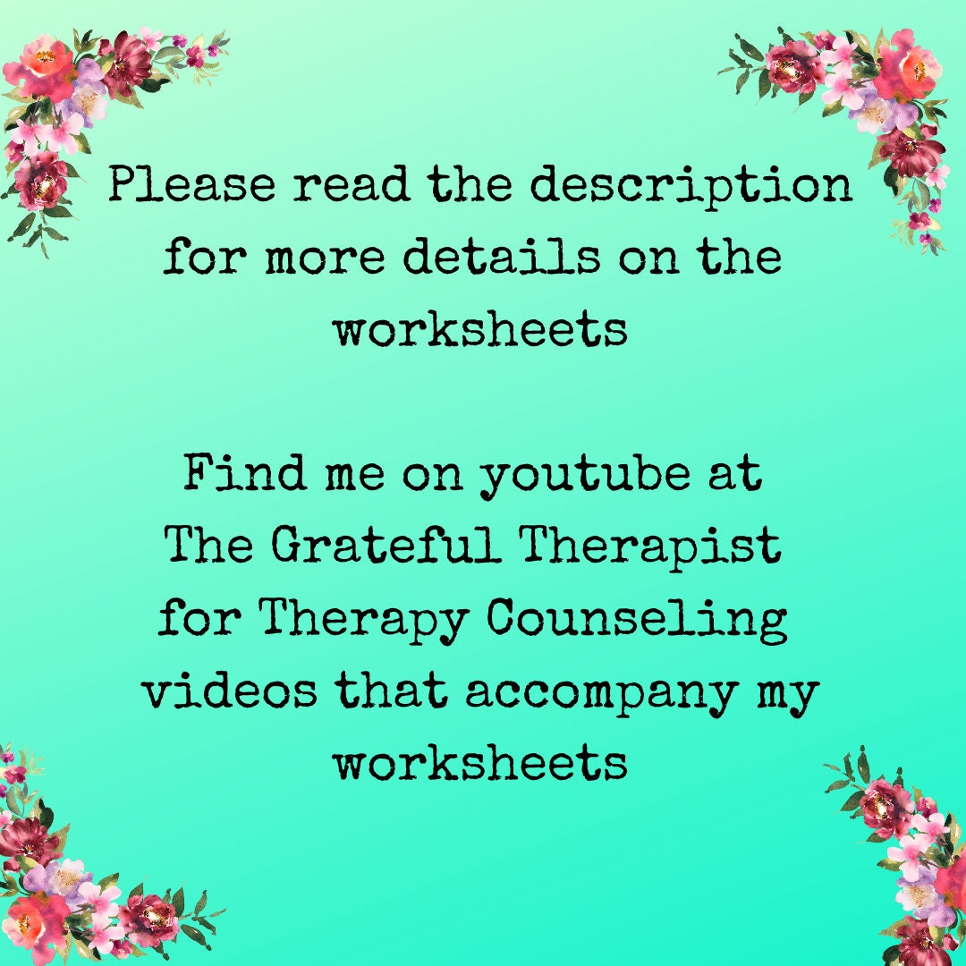 Therapist Counselor WORKSHEETS 