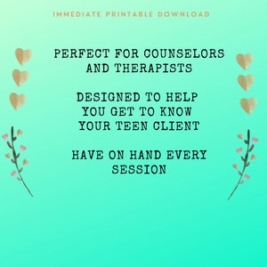 Therapy Question Cards For Teens Counseling Flash Cards For Therapists Counselors Getting To Know You Printable Download image 2