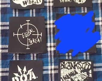 Punk patches(abrasive wheels,total chaos, a global threat,doa,blanks 77)