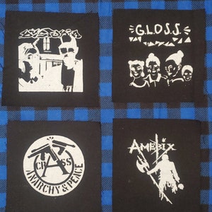Punk rock hardcore dbeat crust punk metal patches(dystopia,g.l.o.s.s amebix,crass)