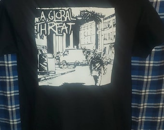 Ein Global Threat punk streetpunk punkrock eingeborenes T-Shirt