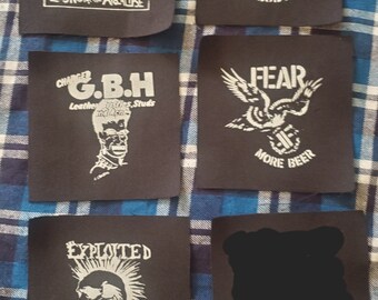 Punk rock punkrock crust punk metal patches (zounds ,johnny hobo, gbh,fear,exploited)