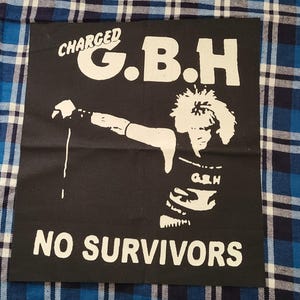 GBH punk hardcore crust punk punkrock dbeat metal backpatch