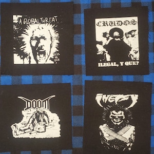 a global threat,crudos, doom,inepsy punk patches punkrock hardcore crustpunk metal dbeat goth patches