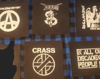 Punk punkrock hardcore crustpunk metal  dbeat goth patches crass doom gauze discharge