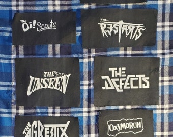 Punk patches(oneway system,inepsey,the oi scouts,the restarts,the unseen,the defects,the agrestix,oxymoron)