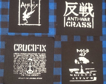 amebix,crass crucifix,mob 47 Punk punkrock hardcore crustpunk metal  dbeat goth patches