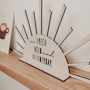 Wooden sign stand Be cheeky wild and wonderful as the sun | Children's room decoration made of wood | Children gift wood | Easter gift