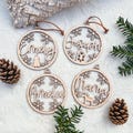 Personalized wooden Christmas tree ornaments, Christmas tree pendants with names, Christmas baubles, Christmas tree decorations, Christmas gifts