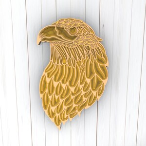Eagle 3D Mandala svg files, Multilayer Panel for Laser Cutting, SVG files, Laser Cut. Layered Mandala Cricut. Design 009