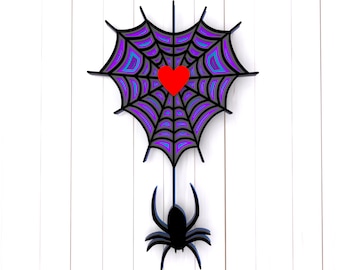 Halloween spider 3D Mandala svg files, Multilayer Panel for Laser Cutting, SVG files, Laser Cut. Layered Mandala Cricut. Design 077