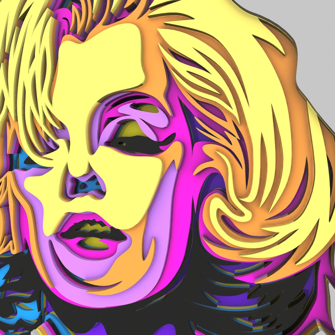 Download Marilyn Monroe 3D Mandala svg files Multilayer Panel for | Etsy
