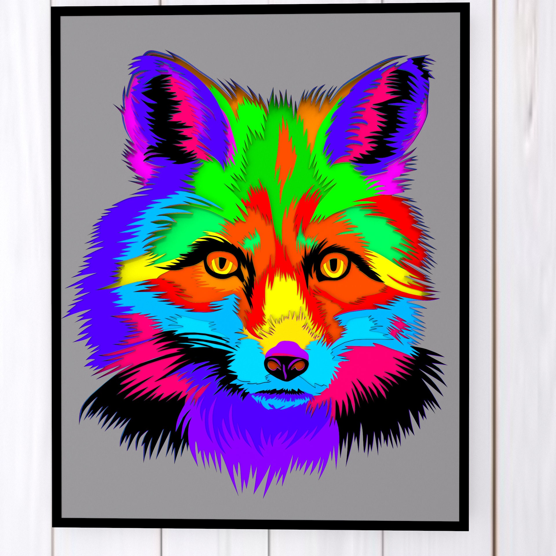 Fox 3D Mandala Svg Multilayer Panel for Laser Cutting SVG - Etsy