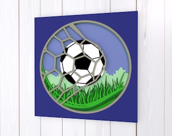 Soccer 3D Mandala svg files, Multilayer Panel for Laser Cutting, SVG files, Laser Cut. Layered Mandala Cricut. Design 154