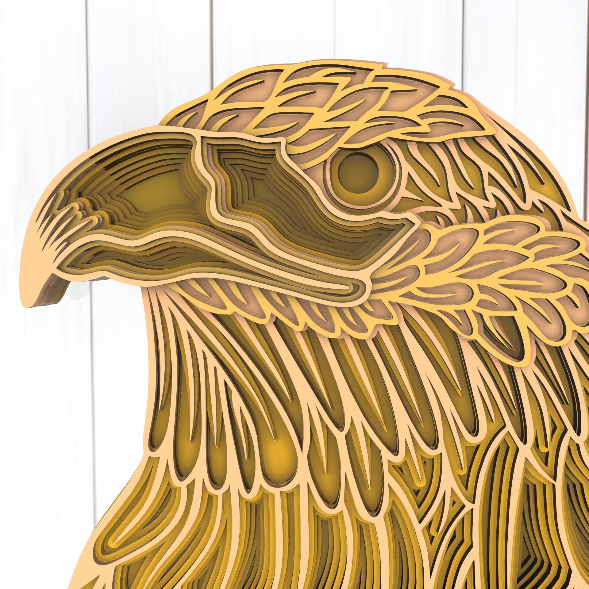 Eagle 3D Mandala Svg Files, Multilayer Panel for Laser Cutting, SVG ...