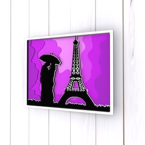 Love is Paris 3D Mandala svg files, Multilayer Panel for Laser Cutting, SVG files, Laser Cut. Layered Mandala Cricut. Design 045