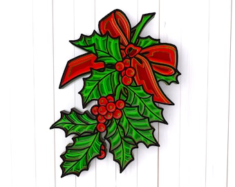 Christmas tree branch 3D Mandala svg files, Multilayer Panel for Laser Cutting, SVG files, Laser Cut. Layered Mandala Cricut. Design 084