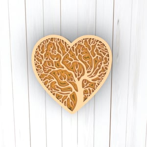 HolzHerz 3D Mandala SVG Dateien, Multilayer Panel zum Laserschneiden, SVG Dateien, Laser Cut. Layered Mandala Cricut. Design 014