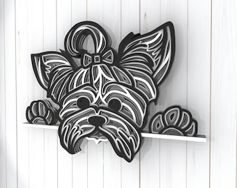 Dog 3D Mandala svg files, Multilayer Panel for Laser Cutting, SVG files, Laser Cut. Layered Mandala Cricut. Design 060