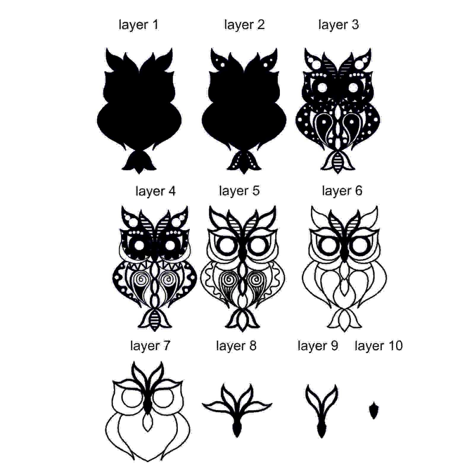 Free Free Layered Owl Mandala Svg 840 SVG PNG EPS DXF File