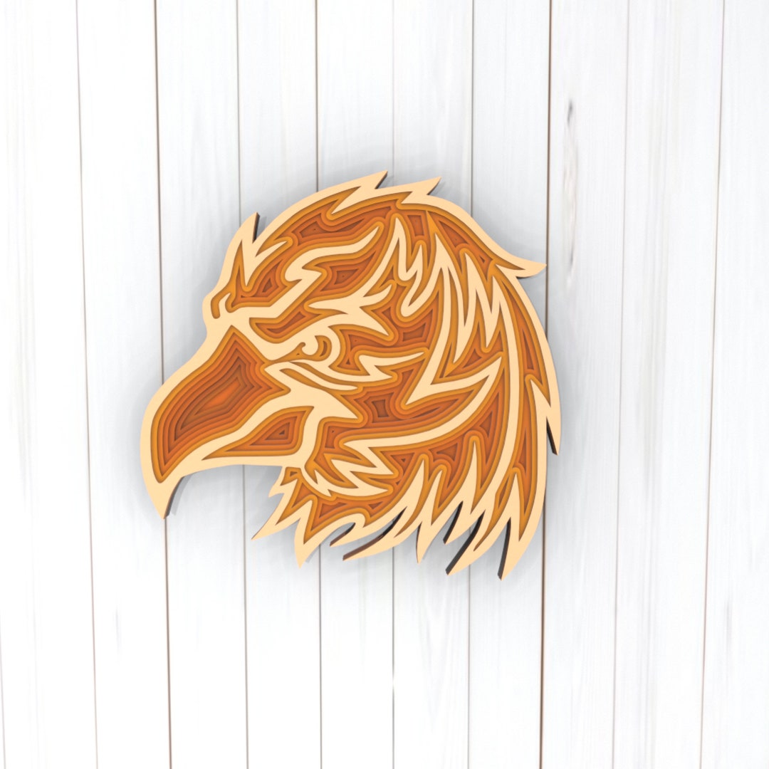 Eagle 3D Mandala Svg Files, Multilayer Panel for Laser Cutting, SVG ...