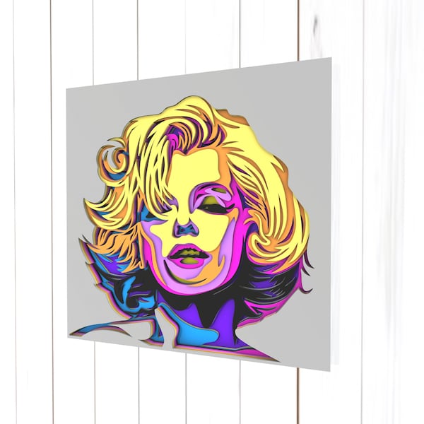 Marilyn Monroe 3D Mandala svg files, Multilayer Panel for Laser Cutting, SVG files, Laser Cut. Layered Mandala Cricut. Design 053