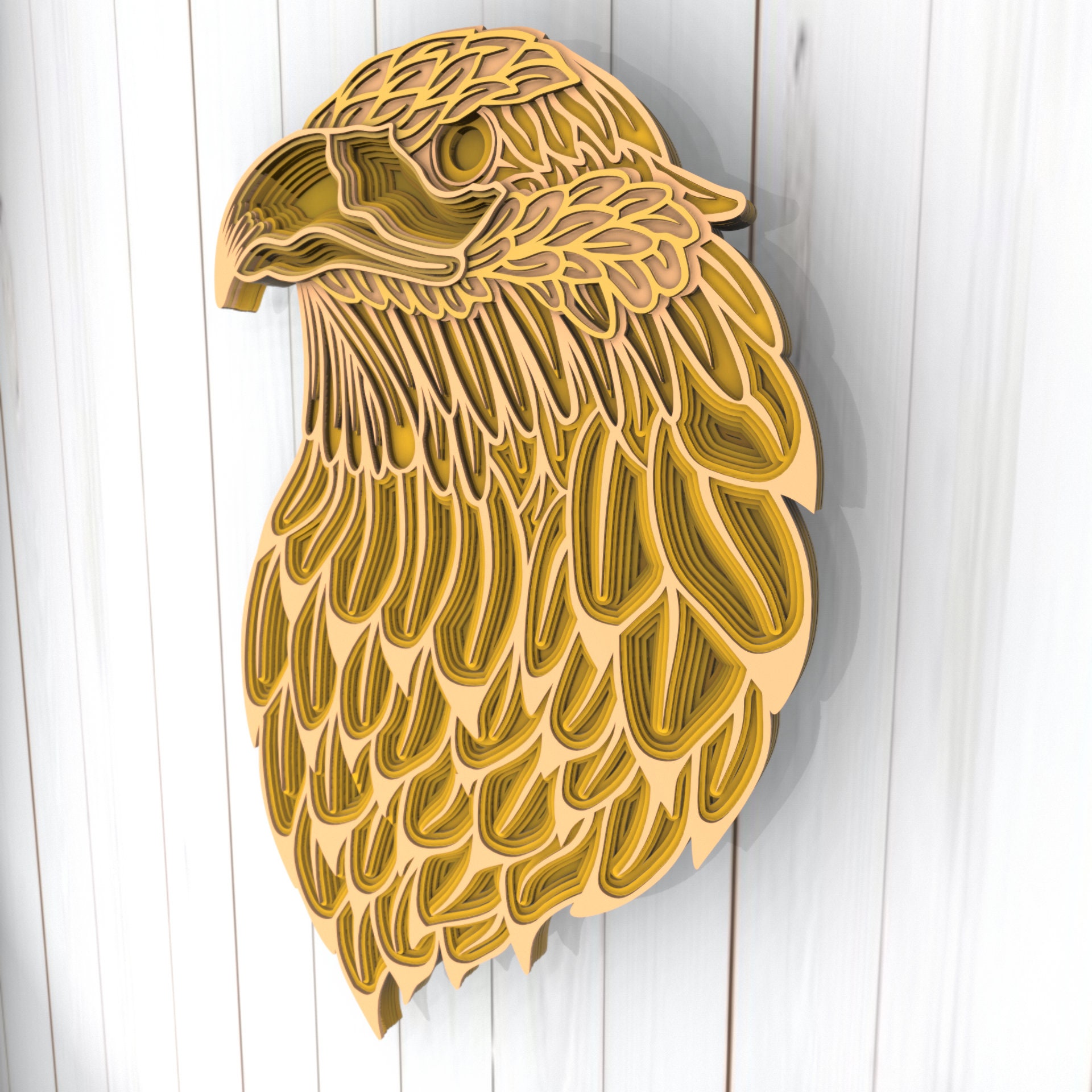 Eagle 3D Mandala Svg Files, Multilayer Panel for Laser Cutting, SVG ...