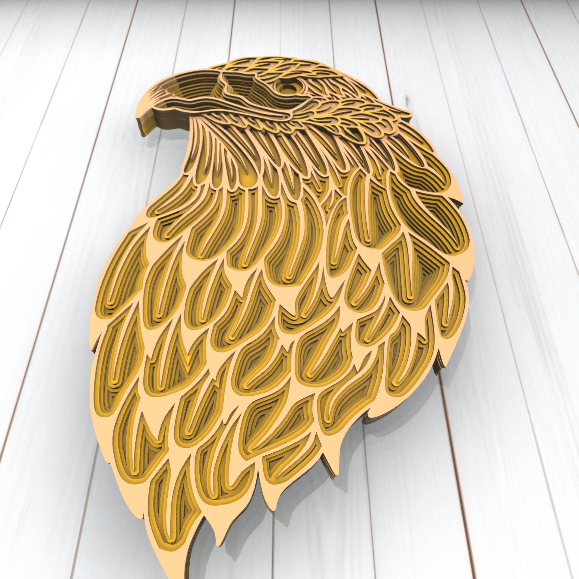 Eagle 3D Mandala Svg Files, Multilayer Panel for Laser Cutting, SVG ...