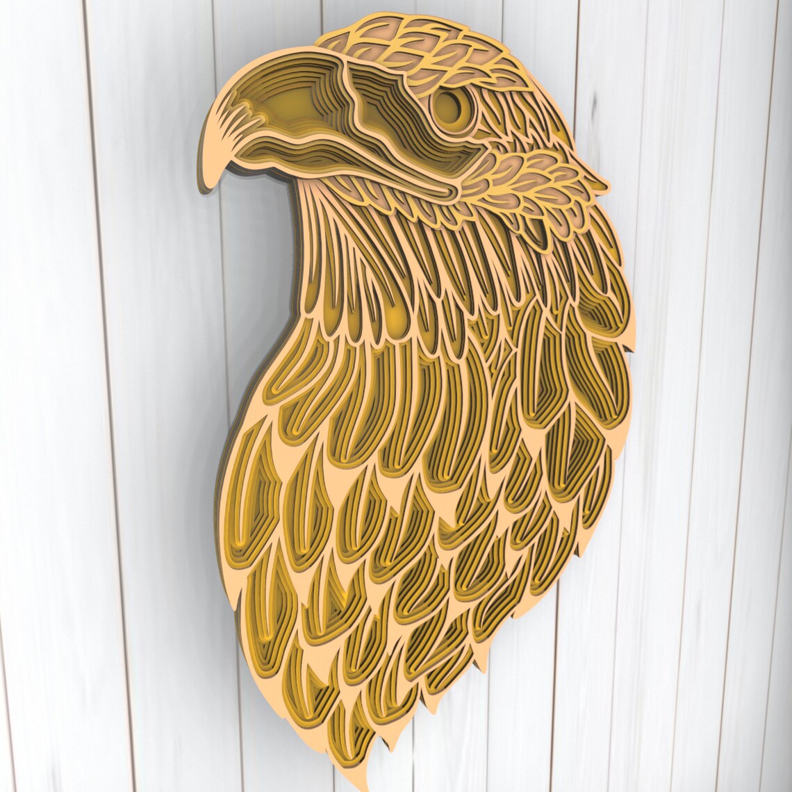 Eagle 3D Mandala Svg Files, Multilayer Panel for Laser Cutting, SVG ...