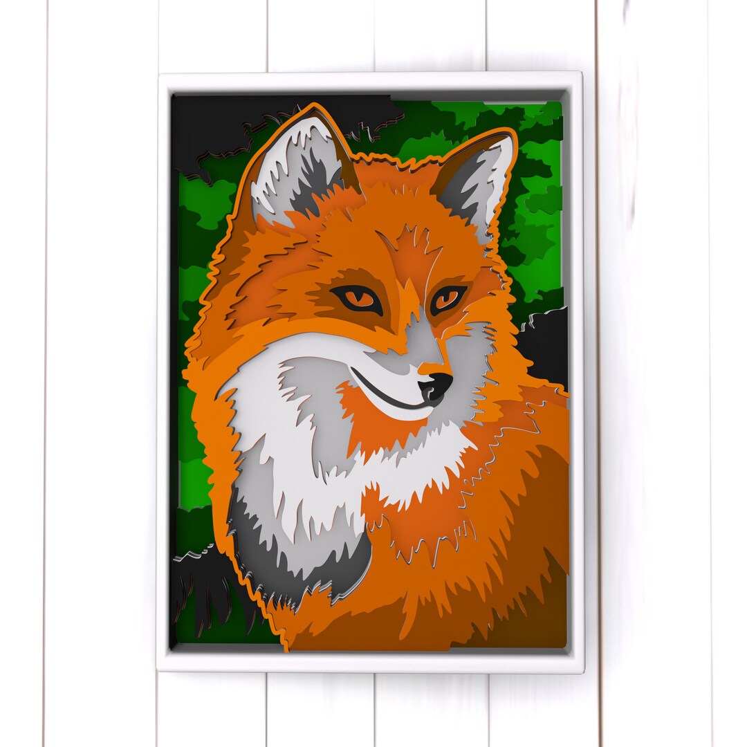 Fox 3D Mandala Svg, Multilayer Panel for Laser Cutting, SVG Files ...