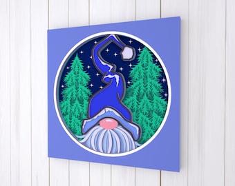 Christmas gnomes 3D Mandala svg files, Multilayer Panel for Laser Cutting, SVG files, Laser Cut. Layered Mandala Cricut. Design 160