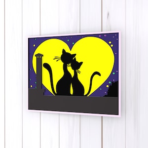 Cats and love 3D Mandala svg files, Multilayer Panel for Laser Cutting, SVG files, Laser Cut. Layered Mandala Cricut. Design 158
