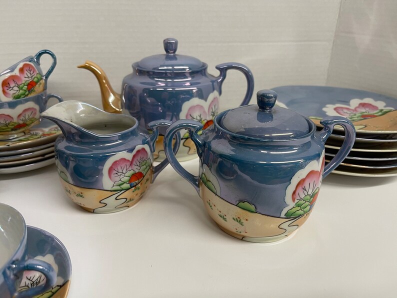 Luster Tea Set Lusterware Tea Set - Etsy
