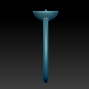 May include: A blue ceramic pedestal sink with a round basin and a single faucet hole.