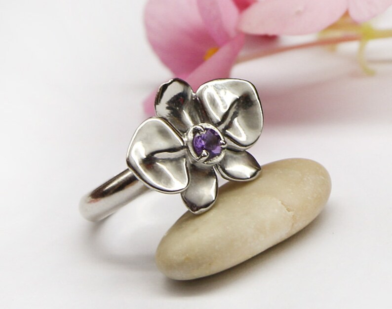 Printable 3D model ring Flower Orchid 3d jewelry design, stl file digital download image 5
