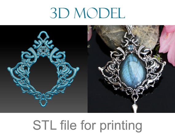 Download printable jewelry model Lizard pendant 3D model