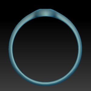 May include: A simple, smooth, silver-toned ring with a rounded top.