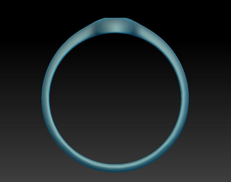 May include: A simple, smooth, silver-toned ring with a rounded top.