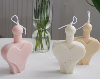 Heart Bottle Candle