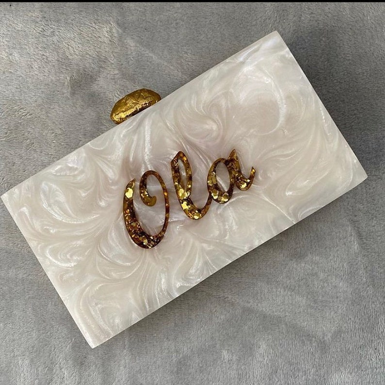 Acrylic Box Clutch Personalized Clutch Custom Clutch Bag Etsy