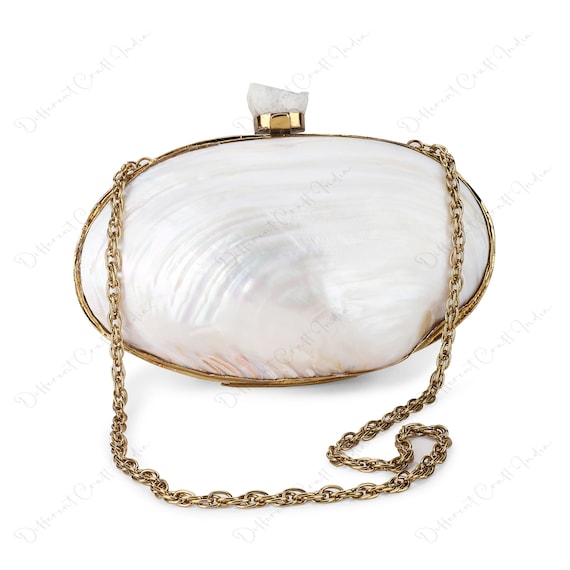 Original Sea Shell Minaudiere Clutch Purse Double Sided -  Finland