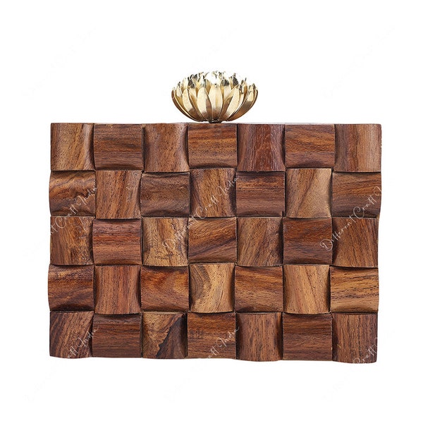 Wooden vegan handbag - Burr Walnut, handbag, wooden style luxury 2021 bag design bestselling bestseller Wooden Bag,Olive Natural Wood Bag