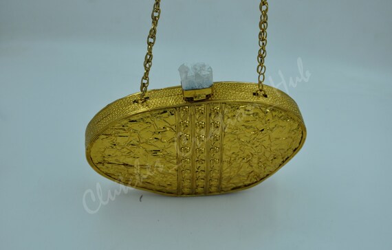 Oval Pale Gold Beaded Bag SALE!!