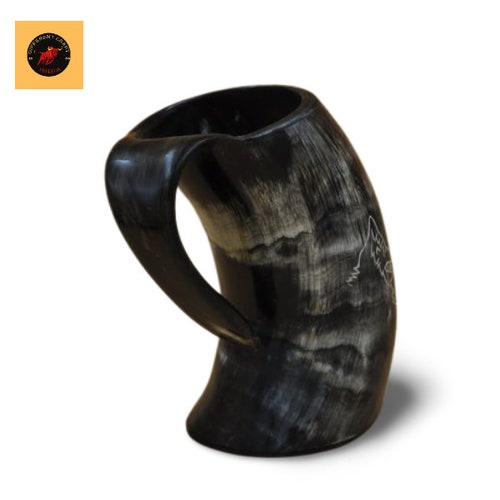 Shops Drinking Buffalo carving Horn pack of 3 Vikings Horn Mug Medieval Tankard 2022 Indian original Beer Ale Mead Horn, Groomsmen Wedding Gift